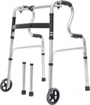 Morimoe kokkupandav kaasaskantav ratastega rollator ratastega, reguleeritava k&otilde;rgusega, alumiiniumsulamist