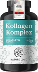 NATURE LOVE&reg; Collagen Complex - 180 kapslit - h&uuml;alurooni, biotiini, seleeni, tsingi, Acerola C-vitamiini ja bambuse ekstrakti r&auml;niga - k&otilde;rge kollageeni annusega - laboratoorselt testitud ja toodetud Saksamaal.