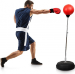 Dripex Fitness Punch Bag Punch Ball Set Boxing Training Reguleeritava k&otilde;rgusega Box Speed Ball Stand Boxing Ball koos poksikindadega (punane)