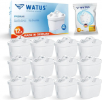 Watus Water Filter Cartridges, for Brita Maxtra+ and Maxtra, Style, Marella, Elemaris, for Replacement Brita Filter Cartridges, Made in Germany (12)
