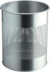 Durable 15 Litre Stainless Steel Rround Waste Bin - Silver