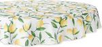 DII CAMZ11288 Spring & Summer Tablecloth, Spill Proof and Waterproof for Outdoor or Indoor Use, Host Backyard Parties, BBQs, & Family Gatherings - (Seats 2 to 4), 60 Inch Round, Lemon Bliss