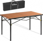 Join Nature Camping Table kokkupandav kuni 100 kg koos kandekotiga Alumiiniumist kokkupandav laud 6 inimesele - Roll Up Camping Table 118 x 70 cm Oversize Rolling Table for Camping, Outdoor, Garden, Balcony,