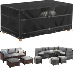 LumiCalyx aiam&ouml;&ouml;bli kate, 600D Oxford veekindel talvekindel kaitsekate - UV-kindel, rebenemiskindel, ilmastikukindel, 242 x 182 x 100 cm, aialaua ja toolide komplekti jaoks.