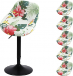 Hoowarm 1/2/4/6 Set Barhocker-Bezug mit lehne，Stretch Hohe Barstuhlhussen，Bistrohocker Bez&uuml;ge, Waschbarer Drehbare Bar Stuhl-Abdeckung, f&uuml;r f&uuml;r Bar Counter Caf&eacute;(B15,6PCS)