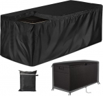 Tekk kasti kate Veekindel Raskeveokohustuslik Patio Storage Box Cover koos t&otilde;mblukuga Outdoor Ottoman Bench Cover Ristk&uuml;likukujuline Keter Suncast jaoks Eluaegne vihma lumi tolmukindel