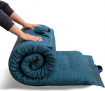 MAXYOYO kaasaskantav kokkupandav futonmadrats, h&uuml;poallergeenne kangas ja m&auml;luvaht madratsi padjad k&auml;epidemega ja t&otilde;mblukuga k&uuml;laliskorteritele v&auml;ljas, &otilde;ues (Preisi sinine, 71 x 190 cm)