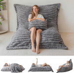 MAXYOYO XXL papukott, karusnahast m&auml;ngutool t&auml;iskasvanutele ja lastele, hiiglaslik pehmete vahtpolstritega kott elutuppa, magamistuppa, 137 x 190 cm