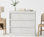 Kommode Mit Schublade Wei&szlig; Schrank Schubladenschrank 3 Schubladen Kommode Viel Stauraum Geeignet F&uuml;r Wohnzimmer Schlafzimmer Komodenschrank Organizer Kleidung 75 x 40 x 77 cm