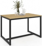 IDMarket - Detroit 6-kohaline ristk&uuml;likukujuline s&ouml;&ouml;gilaud Industrial Design 120cm