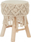 HOME DECO FACTORY, HD0170 Boho Stool, Mirage, Natural Crush, M&ouml;&ouml;bel, iste, pink ja v&auml;ljaheide, 32 x 42 x 32 cm, istme k&otilde;rgus 42 cm, beež pruun
