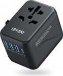 LENCENT reisiadapter maailmas, universaalne reisipistiku adapter maailma reisimiseks 3 USB A ja 1 USB C, rahvusvaheline pistikupesa adapter Jaapanile, Tai, USA, Inglismaa, Austraalia (t&uuml;&uuml;p A/B/G/G/I/D/I/L/M/N)
