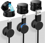 Kabel-Clips, 6 St&uuml;ck, 360&deg; drehbar, magnetisch, verstellbare Kabel-Clips, magnetischer Kabel-Organizer, Drahthalter f&uuml;r Kabel f&uuml;r USB, HDMI, Wand, PC, Auto, B&uuml;ro, Zuhause