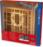 Konstsmide 2757-800 LED metallp&auml;rg koos dimmeriga ja 8H taimeri, 600 kollast dioodi, 30 V, v&auml;listingimustes (IP44), 6 W, must kaabel.