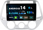 SXAUTO - 6G + 128G - Android 12 IPS autoraadio Hyundai I20 (2012-2014) jaoks - Sisseehitatud Carplay/Android Car/DSP - LED-kaamera + MIC - DAB roolijuhtimiss&uuml;steem Fast Boot 360-CAM WiFi - 2 DIN 9 tolliga