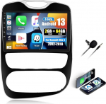8-tuumaline Android 13 autoraadio Renault Clio 4 2012-2018 koos Navi Carplay Android autoga, 2G + 64G, 10-tolline Double DIN autoraadio puuteekraan DSP RDS Bluetooth Mirror Linkiga