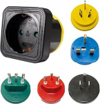 kui - Schwabe World Travel Adapter Universaalne reisimisadapter 5 kergesti vahetatava riigimooduliga, t&uuml;&uuml;p B, G, I, J, L euroviibritele, kontuur- ja maanduskontaktpistikutele, maanduskaabli klamber + reisikohver, 90253