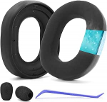 BlackShark V3 Pro jahutusgeel k&otilde;rvapadjad ja mikrofonivaht asendusk&otilde;rvapadjad, mis &uuml;hilduvad Razer BlackShark V3 Pro traadita ANC m&auml;ngukomplektiga (ei sobi Razer BlackShark V3 / V3X)