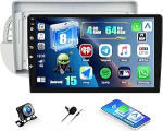 Android 15 CAMECHO 8-tuumaline 4+64G 9-tolline autoraadio Fiat 500 2007-2015 DSP-ga, Qualcomm HD IPS raadio Bluetoothiga Traadita Carplay Android auto GPS WiFi FM/RDS ventilaatoriga jahutus + tagurduskaamera