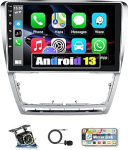 Android 14 autoraadio Skoda Octavia II 2004-2013 10-tollise puuteekraaniga juhtmevaba Carplay/Android Car/4+64G/FM/GPS NAV/Bluetooth/AHD tagavarakaameraga