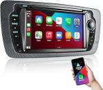 ESSGOO 2+32G Android 14 traadita Carplay ja Android autoradio Seat Ibiza IV 6J 2009-2013, 7-tolline puuteekraan Bluetooth FM RDS GPS WiFi'ga