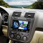 SIXWIN 8-tuumaline 6+128G Android 15 Carplay/Android Car/DSP autoraadio VW Golf 5 6 Touran Polo Tiguanile, 7-tolline puuteekraan Bluetooth 5.0 DSP WiFi GPS FM RDS peegel Link 2USB Type-C+32 Band EQ abil