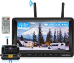 URVOLAX 100% traadita tagurduskaamera, 6700 mAh aku, magnetiline tagurduskaamera, raadio, DIY paigaldus, 7-tolline FHD monitor, videosalvestus veoautole, haagissuvilale, haagissuvilale, autole, 65X