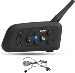 EJEAS V6C jalgpallikohtuniku peakomplekt, Bluetooth-sides&uuml;steem 2 kuni 6 inimesele 1000 m raadiuses, DSP m&uuml;rasummutus, veekindel, 1 tk.