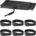 SAISN 60 tk korduvkasutatavad kaablipaelad Velcro kinnitusega, reguleeritav kinnitus nailonist kaablipaelad PC kaablijuhtimiseks, kodukontor, korraldusjuhtmed (200x12mm)