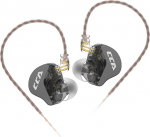 CCA CRA k&otilde;rvaklapid, &uuml;li&otilde;huke membraaniga d&uuml;naamiline juht, IEM, selge heli ja s&uuml;gav bass, juhtmega k&otilde;rvaklapid, takistuseta eemaldatava kaabliga, must, ilma mikrofonita