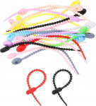 hankimise kaart 50 tk 5-tolline silikoonist kaablisidemed, korduvkasutatavad kaablisidemed, kaablisidemed, kaablir&otilde;ngad, juhtimiskorraldaja koju, kontorisse, k&ouml;&ouml;ki, toidukaupade kotti, segav&auml;rviline