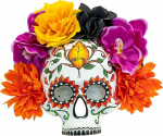 W WIDMANN MILANO Party Fashion Mask Dia de los Muertos t&auml;iskasvanutele, Surnute kuninganna, aksessuaar Surnute p&auml;ev