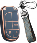 ontto auto v&otilde;tme &uuml;mbris koos v&otilde;tmefoobiga Sobib Fiat 500X Jeep Renegade Grand Cherokee Dodge Journey Charger Chrysler 200 300 300C Kaugjuhtimispuldi kate TPU kaitsev &uuml;mbris V&otilde;tmekaane Hall, hall