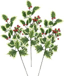 Kunstlik Ilex oksad marjadega 47 cm komplekt 3 marja oksad Dekoratiivsed oksad lilled oksad advendikirvedele p&auml;rgadele p&auml;rjadele girlandid p&otilde;randale vaas j&otilde;ulukaunistused floristika kunstlillede jaoks