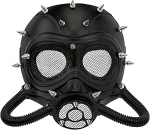 W WIDMANN MILANO Party Fashion - Mustast k&otilde;vast plastikust gaasimaskist aksessuaar Steampunk s&otilde;duri s&otilde;jav&auml;e kost&uuml;&uuml;mile