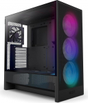 NZXT H5 Flow RGB - Kompaktne ATX Mid-Tower PC m&auml;ngukapp - K&otilde;rge &otilde;huvooluga - F360 RGB Core (CV) kaasas - 360 mm eesmine ja 240 mm &uuml;lemine radiaatoritugi - Kaablijuhtimine - Karastatud klaas - must