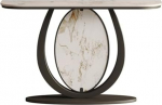 Console Table, Marble Console Table for Living Room, 39.37 Inch Marble Sofa Table with Stainless Steel Sofa, Mid-Century Modern Console Table, Entryway, Hallway Table, Consoles