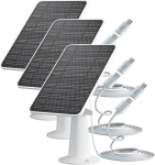 5W p&auml;ikesepaneel traadita v&auml;lise valvekaamera jaoks, IP65 veekindel p&auml;ikesepatarei toide turvalisuse aku kaamera jaoks, mikro USB p&auml;ikesepaneel, 360 &deg; reguleeritav paigaldusklamber, 3 Pack