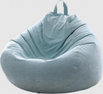 ISAENNE Sitzsack-Bezug f&uuml;r Kinder (ohne F&uuml;llung), Polyester, wei&szlig;er Sitzsack-Bezug, gef&uuml;llter Sitzsack, Memory-Schaum, weicher Premium-Kord, gef&uuml;llter Sitzsack, Pl&uuml;schtier f&uuml;r Kinder, 88,9 x 76,2 x