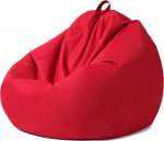 STTC Outdoor PVC Waterproof Bean Bag Cover, Premium Giant Bean Bag Cover, Perfect Fit for Country Interiors, Ideal for Teenagers and Adults, Without Filling, Red, L