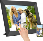 Digitaalne pildiraam, 10,1 tolli, Andoer WLAN elektrooniline pildiraam IPS puuteekraaniga 1280 x 800 foto 1080P video 16GB m&auml;lu toetab automaatset p&ouml;&ouml;ramist Foto jagamine rakenduse kaudu