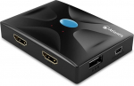 Atlantis KVM HDMI l&uuml;liti USB HDMI KVM l&uuml;liti (klaviatuur, hiir, VGA) 2 pordiga HDMI sisend/v&auml;ljund Toetab hiirt ja USB klaviatuuri l&uuml;liti juhtimiseks muutmiseks 3840 x 2160/30 Hz ja