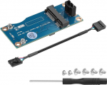 GINTOOYUN Mini PCI-E WWAN/LTE kaart emaplaadile USB 9-pin adapter Mini PCIE 3G/4G v&otilde;rgukaart emaplaadile USB 9-pin testmuundur koos SIM-pesaga WWAN/LTE kaartide jaoks