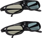 2 Pack DLP Link 3D prillid, 144Hz aktiivse katiku 3D prillid, laetavad 3D prillid DLP Link 3D projektoritele, 3D Vision prillid ZX4 H1 jaoks, G1 G3 X1 3D projektorile