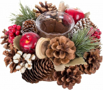 Weihnachtsdekoration, Mehrfarbig, naturfarben, 18 x 18 x 8,5 cm, Marke: BigBuy Home - EAN: 8445147231719