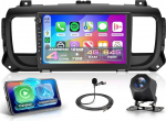 Rimoody 4G+64G Android Autoradio Citroen Jumpy 3/Peugeot Expert/Toyota Proace 2016-2021 traadita Carplay Android auto, 9-tolline Incell puuteekraaniga raadio GPS navigatsioon WiFi Bluetooth FM/RDS/DSP EQ