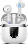 Jesebang Bluetooth k&otilde;rvaklapid, juhtmevabad Bluetooth 5.4 m&uuml;ravastased mikrofoniga k&otilde;rvaklapid, HiFi Stereo Deep Bass, valge