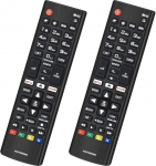 AKB75095308 Smart-Fernbedienung f&uuml;r LG-Smart-TV, 4K, UHD, Ultra-HD-Fernseher, LG, Full-HD, 1080P, HDR, 3D, HDTV, LCD, LED ja LG-Smart-Fernbedienung, mit Netflix-Amazon-Tasten, 2 St&uuml;ck