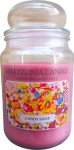 K&uuml;&uuml;nal Candy Shop 18oz Natural Scented Soy Wax Candle Air Freshener Environmental Decorative White Candle Jara Glass Jar