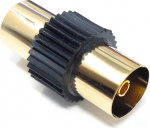 DRUT 1PC TV antenni RF kaabli &uuml;hendaja naissoost koaksiaalmehe koaksiaalkaabli adapter soomusvahetaja must kuldne